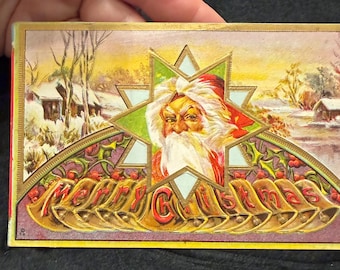 Antike Weihnachtsmann Weihnachtspostkarte