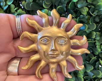 アクセサリー yves saint laurent sun face brooch 80s YVES SAINT LAURENT 1980 Sun Face Brooch - Etsy