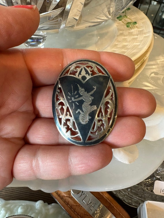Pince cravate Royaume de Siam (Thaïlande) ARGENT Massif