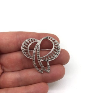 Vintage Jewelry Brooch Signed Germany Sterling Beautiful Marcasite Silver Tone Pin