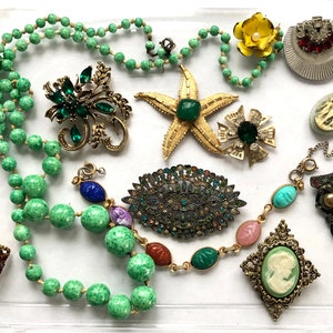 Vintage Broken Rhinestone Jewelry Findings Parts - Etsy