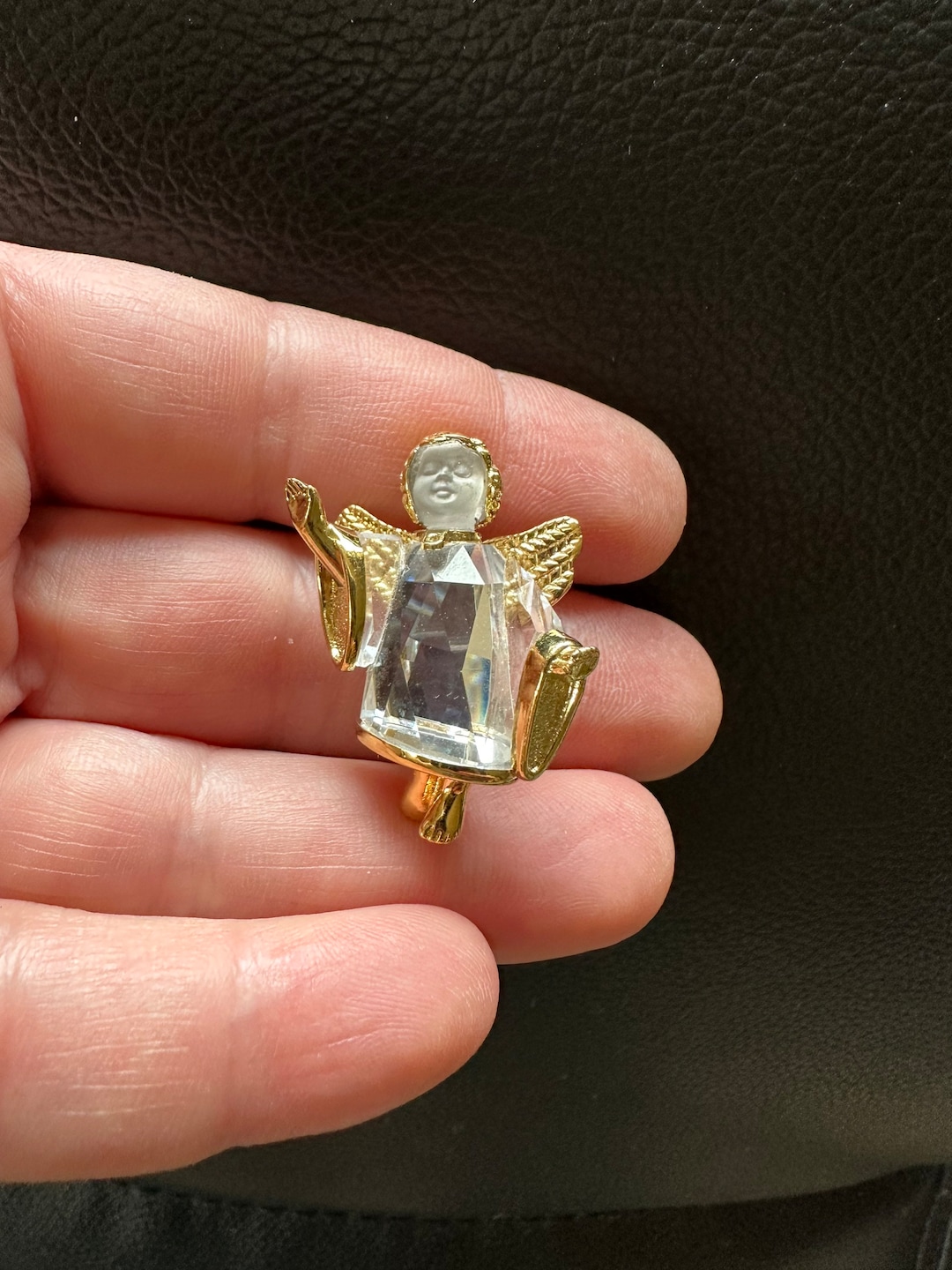 Vintage Jewelry Brooch Signed Swarovski Retired Rare Crystal