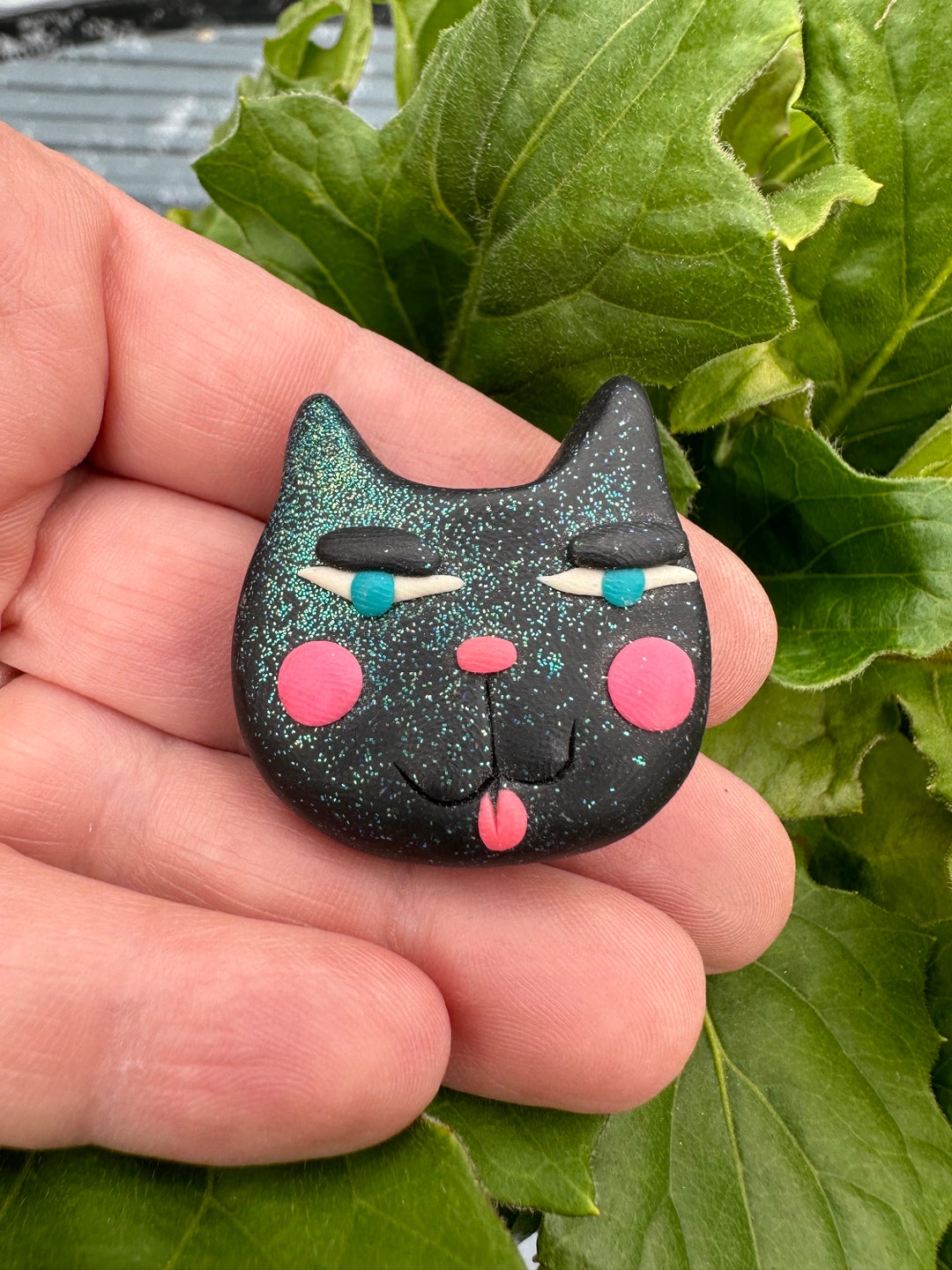 Vintage Jewelry Brooch Adorable Cat Face Pin - Etsy