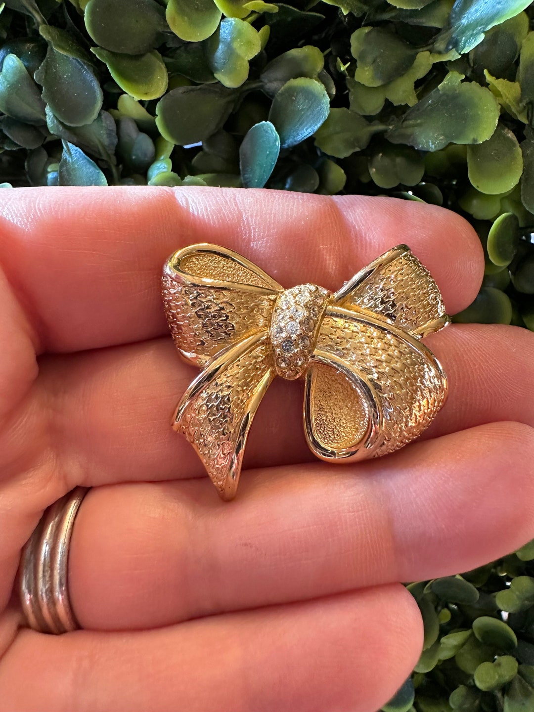 CHRISTIAN DIOR * Silver Toned Insigna Diamante Brooch - Etsy