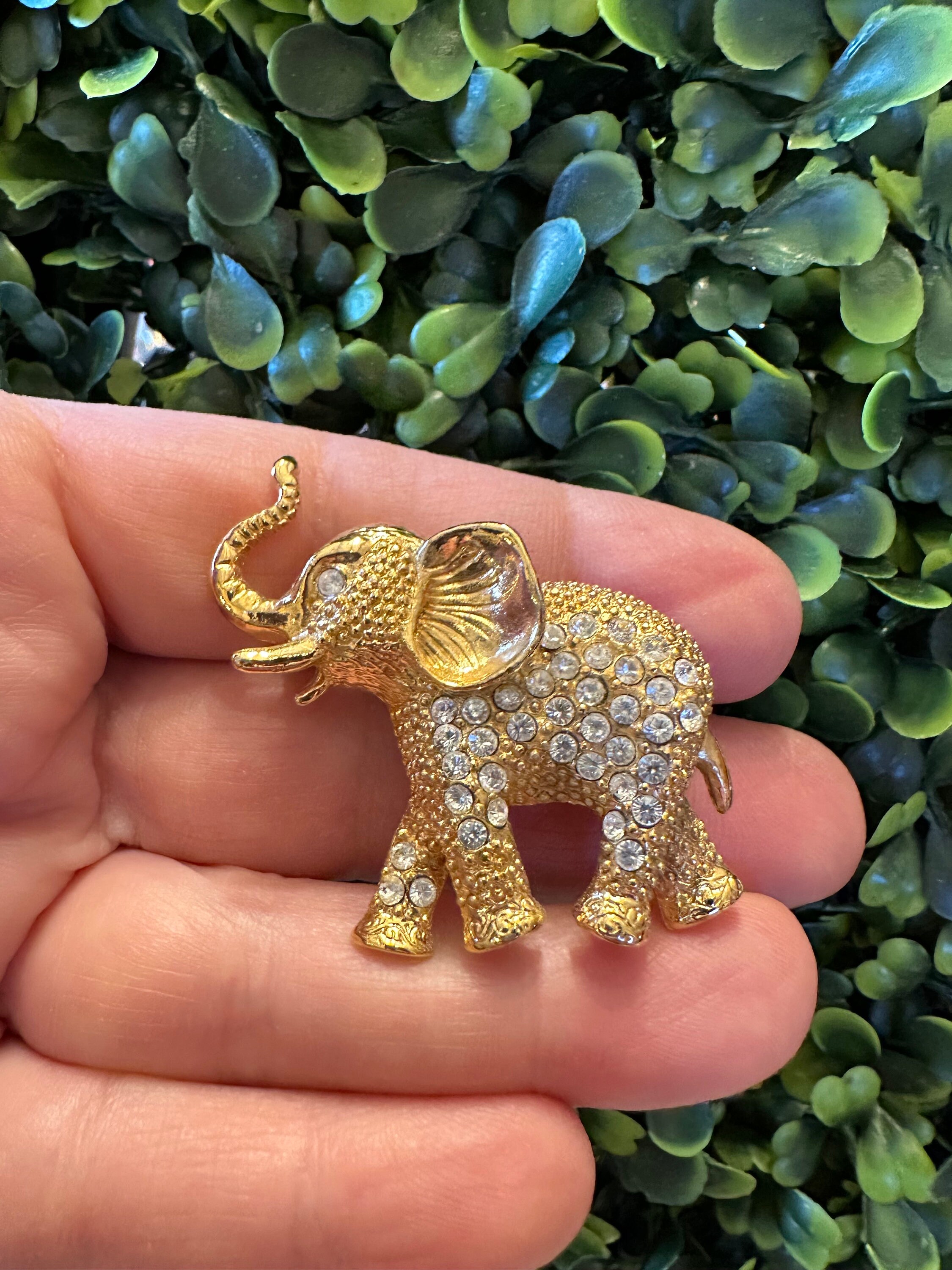Lot D'épingles Vintage Années 80 - Tortue Et éléphant - Tonalité Or - Émail - USA