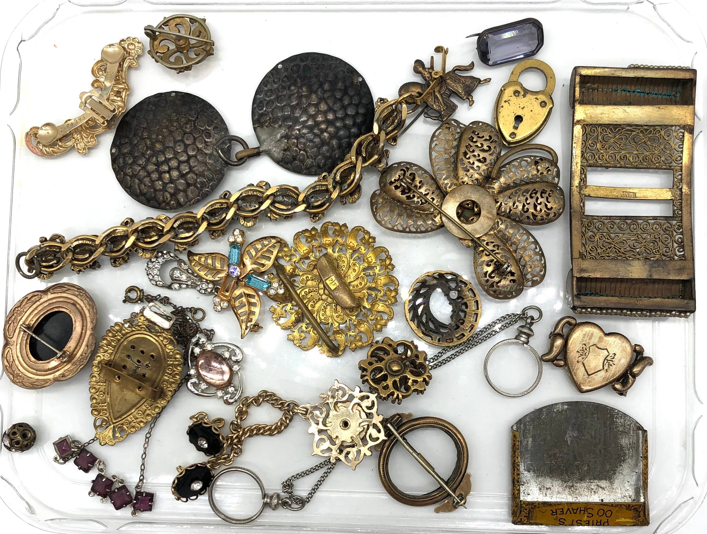 Vintage Broken Rhinestone Jewelry Parts Embellishments - Etsy