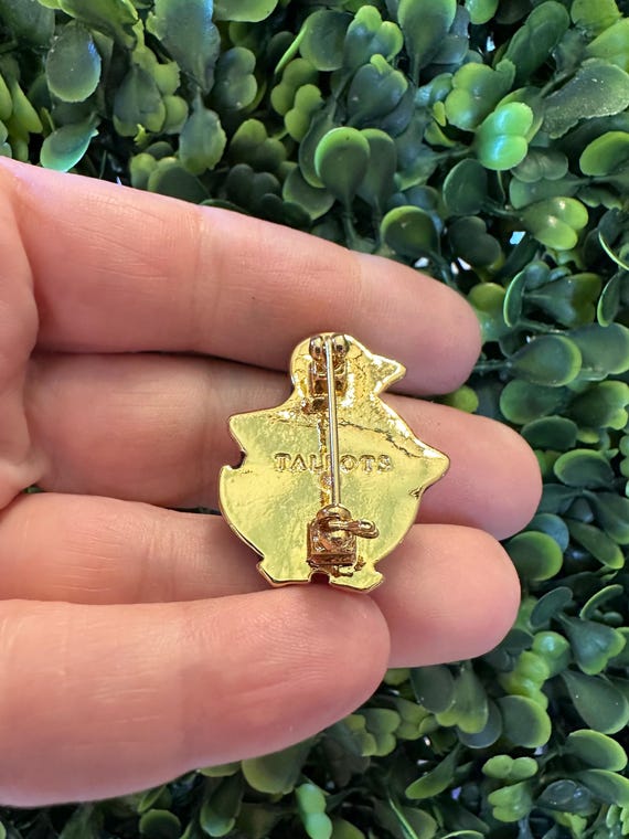 ヴィンテージ タルボット ラインストーン ペンギン ピンブローチ