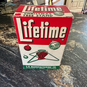 Vintage Lifetime Christmas Tree Stand No 109 Midget - NOS with Box