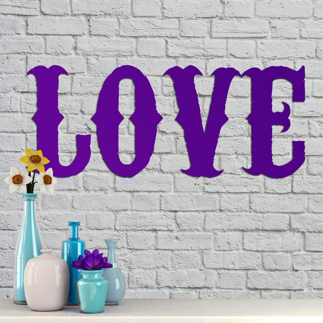 Love Wall Art Decal- Home Wall Decal - Living Room Wall Decal - Vinyl ...