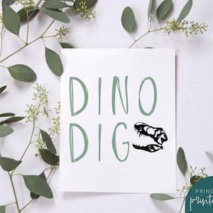 DINO DIG Sign | Three Rex Birthday | Dino Birthday Party | Dino Party Activity | Dinosaur Party Ideas | Birthday | Dino | Dinosaur Party