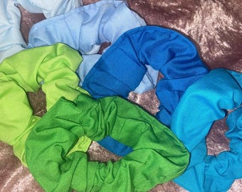 Chouchous pour cheveux - Bleus et verts