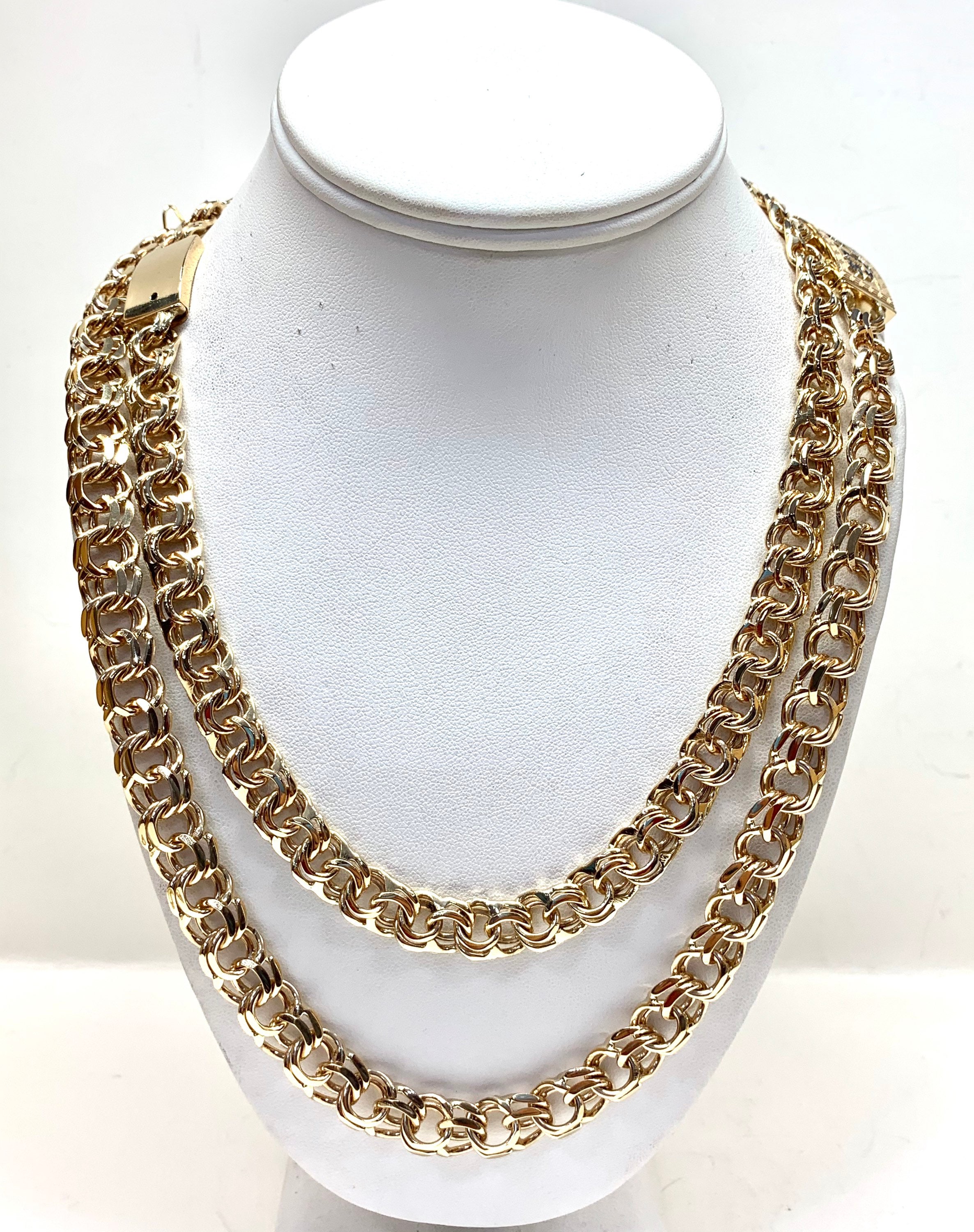 14 karat Gold Chino links chain custom made Etsy