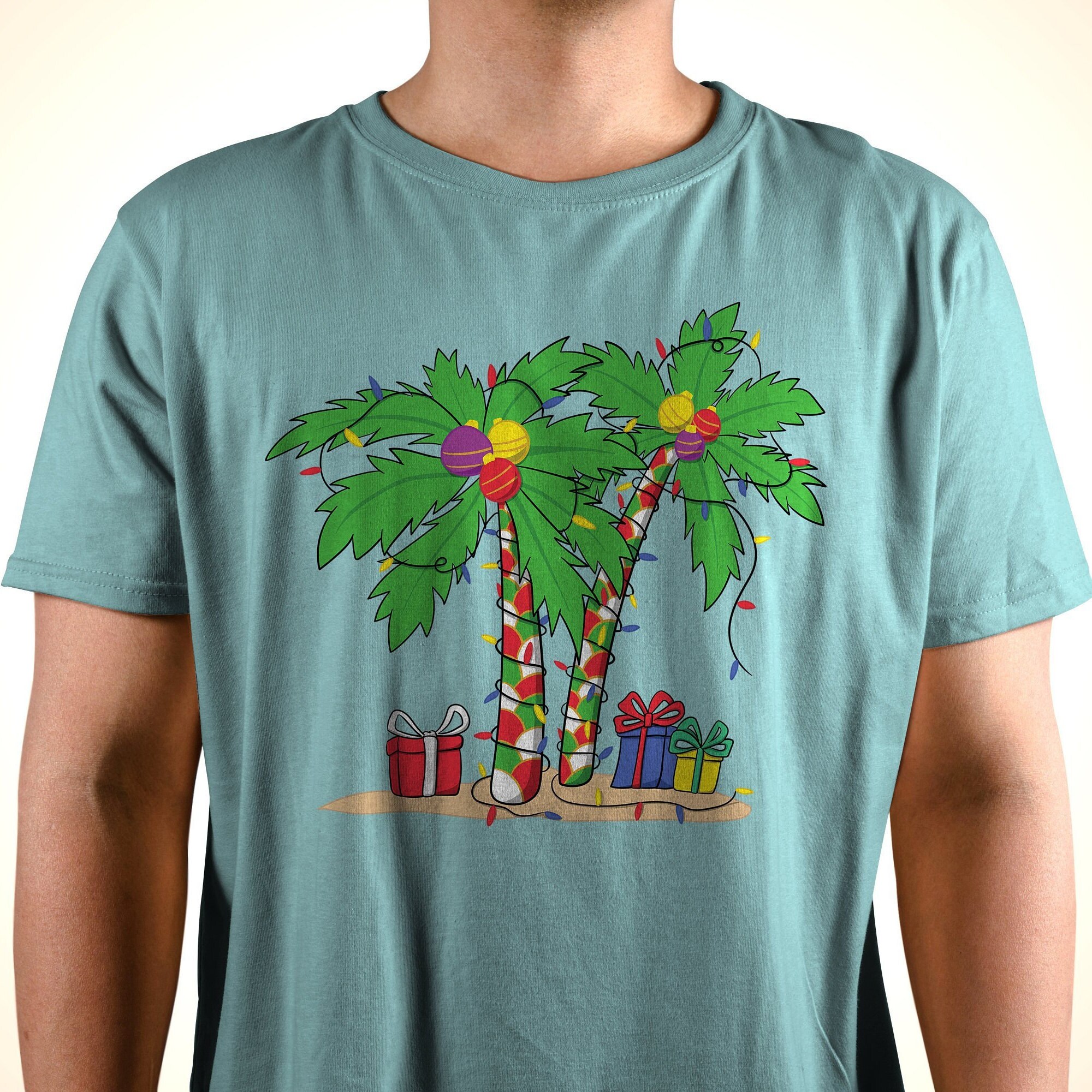 christmas palm tree shirt