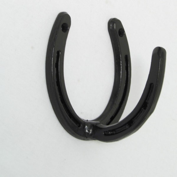 Horseshoe Wall Hook - Coat Hat Tack Hanger Rack - Western Industrial County Art Decor - Made with New Real Horse shoes