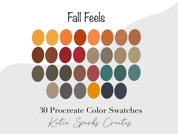 Fall Feels Procreate Color Palette / Procreate / Digital | Etsy