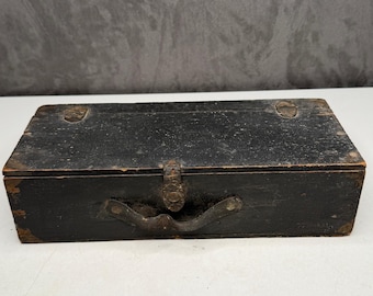 Kraft Käse Box Vintage Tackle Box Unisex OS Schwarz Holz Primitive Rustikal DIY