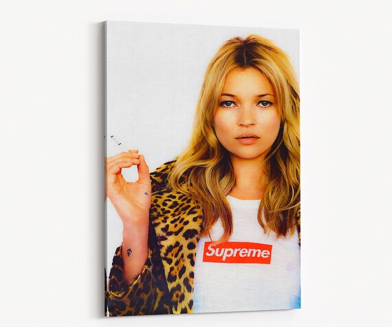 Canvas Kate Moss Art Print Poster