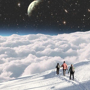 Cross-Cosmo Skiing - Art Print or Digital Download