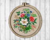Vintage Bouquet 10 Cross Stitch Pattern, Pansy Cross Stitch Pattern, Wild Flowers Bouquet Cross Stitch Pattern, Victorian Flowers X Stitch