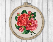 Peony Cross Stitch Pattern, Modern Cross Stitch Pattern, Bouquet Cross Stitch Pattern, Flowers Cross Stitch Pattern, Peonies Cross Stitch