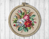 Vintage Bouquet 2 Cross Stitch Pattern Roses Cross Stitch Pattern Vintage Flowers Flowers Bouquet Rose Modern Embroidery Flowers