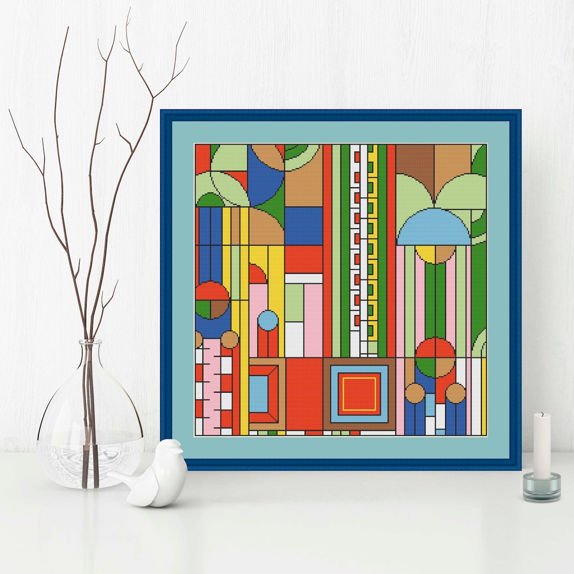 Abstract Cross Stitch Pattern Modern Cross Stitch Pattern Etsy