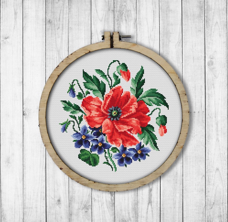 Vintage Cross Stitch Pattern Violets Cross Stitch Pattern Etsy