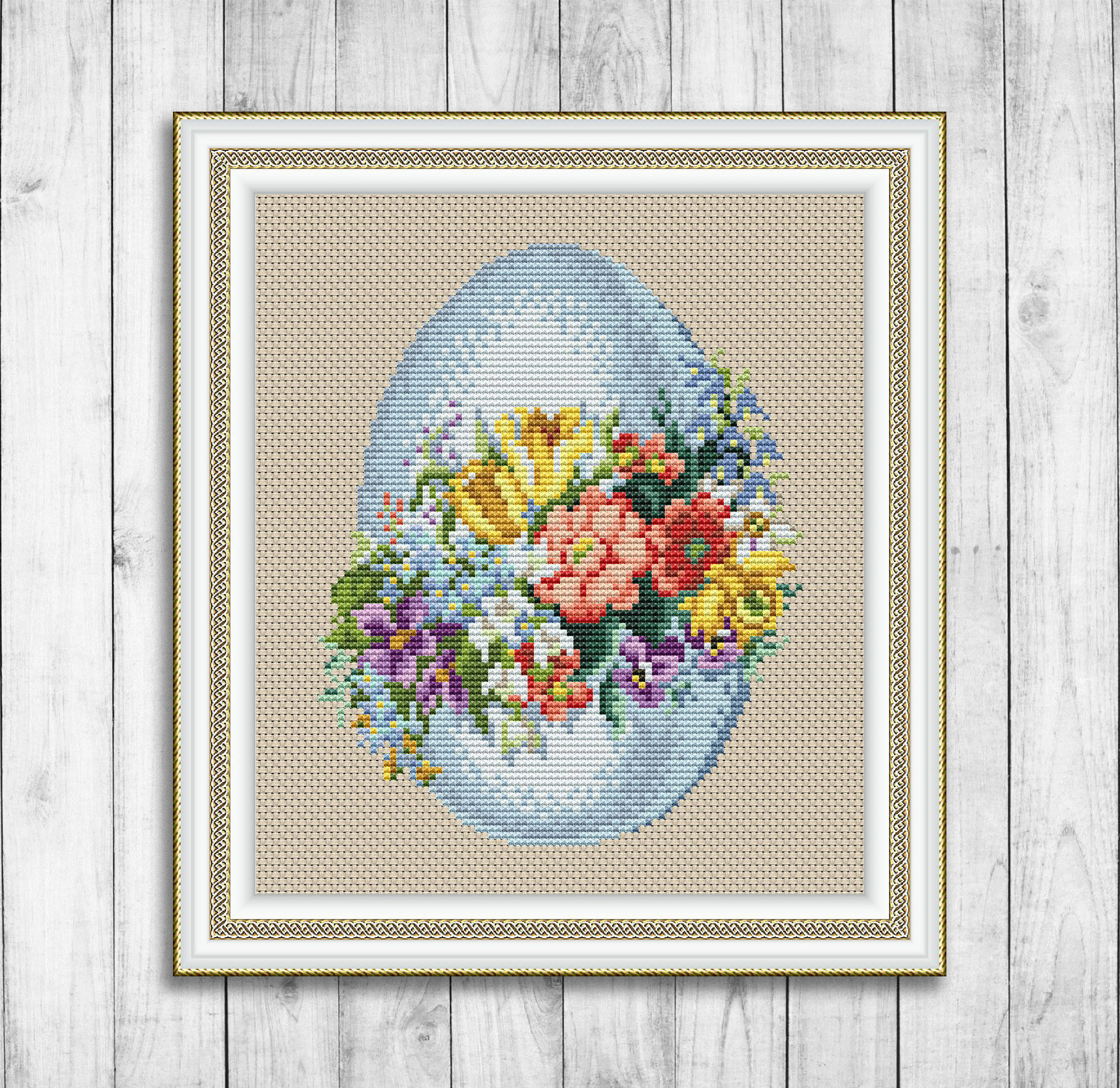 Easter Egg Cross Stitch Pattern Easter Cross Stitch Easter | Etsy