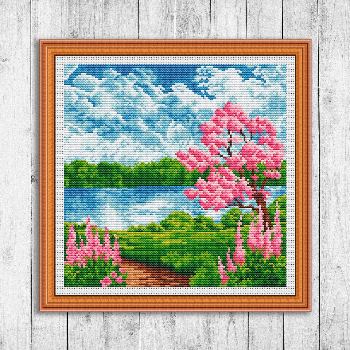 Nature Cross Stitch Pattern Modern Cross Stitch Pattern | Etsy