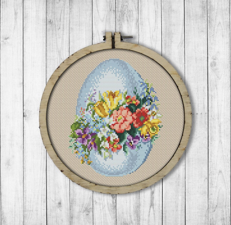 Easter Egg Cross Stitch Pattern Easter Cross Stitch Easter Etsy