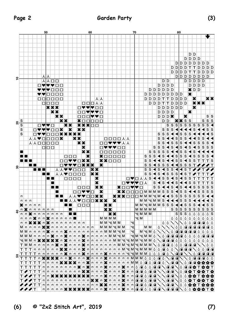 Modern Cross Stitch Pattern Flowers Cross Stitch Pattern Etsy