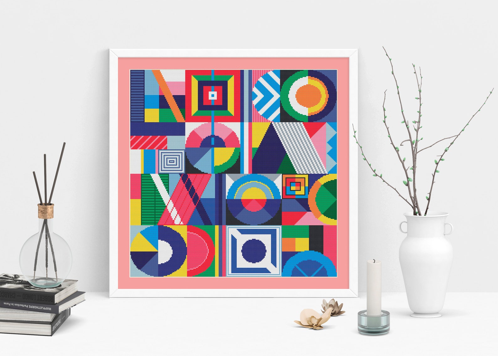 Modern Cross Stitch Pattern Geometric Cross Stitch Pattern Etsy
