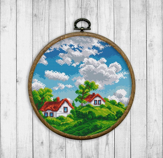 Nature Cross Stitch Pattern Modern Cross Stitch Pattern Etsy