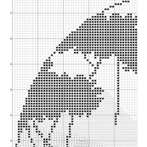 May include: Black and white pixel art design of a landscape with a mountain and a tree. The design is on a grid with numbers along the top and side. The text "Monochrome Landscape 1" is at the top of the grid. The text "2x2 Stitch Art" and "2019" are at the bottom of the grid.