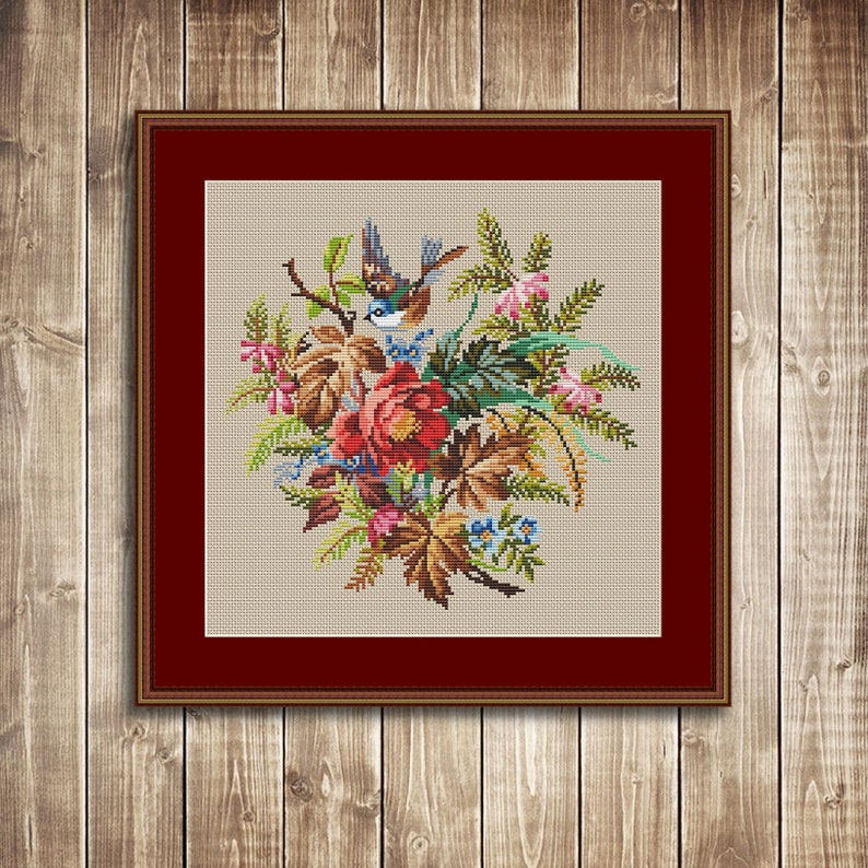Vintage Bouquet 1 Cross Stitch Pattern / Flowers Cross Etsy Australia