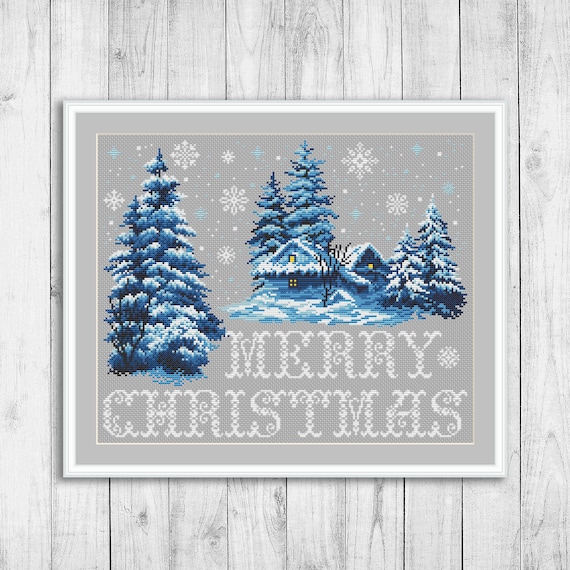 Home & Hobby Let it Snow Christmas Cross Stitch Pattern Christmas Eve ...