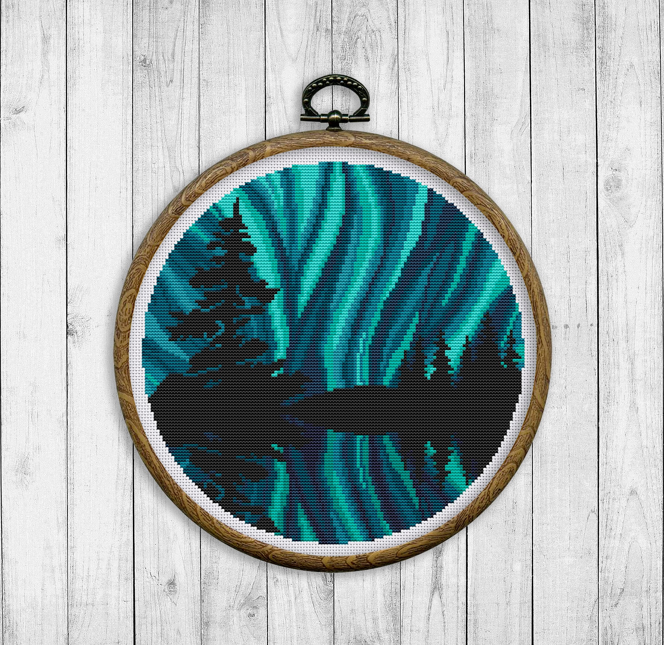 Northern Lights Cross Stitch Pattern Nature Counted Cross - Etsy Canada