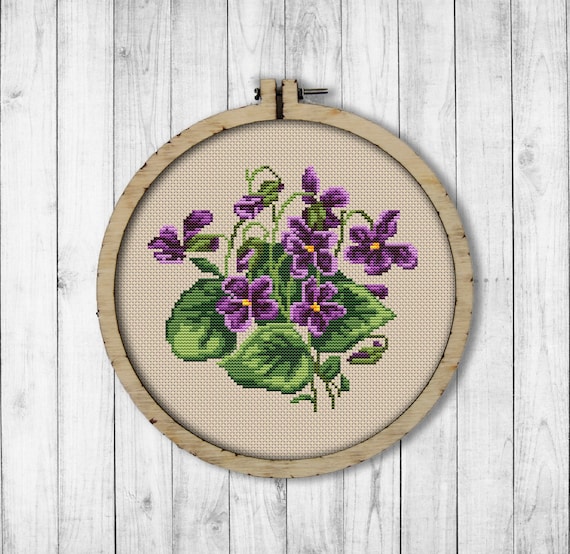 Stitching Cross Stitch Patterns · Wild Violet Cross Stitch