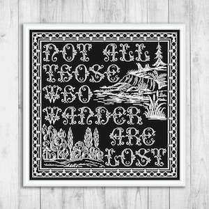 Cross Stitch Pattern Sampler, Quote Cross Stitch Pattern, Modern Cross Stitch Pattern, Nature Cross Stitch Pattern, Landscape Cross Stitch