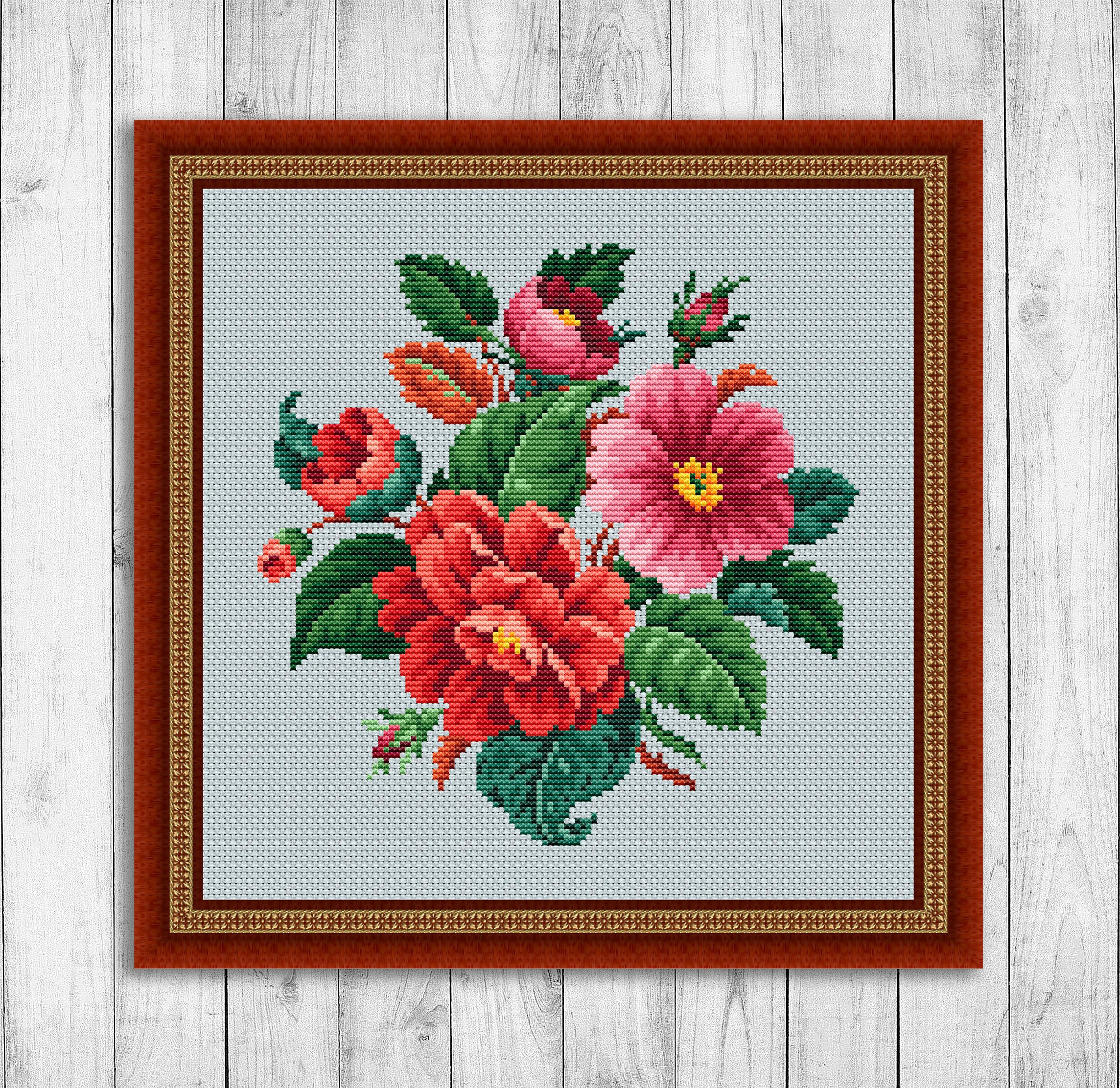 今日のお品ஐ⋆*ハンドメイド・花柄刺繍沢山の春クロス・アンティーク 今日のお品ஐ⋆*ハンドメイド・花柄刺繍沢山の春クロス・アンティーク