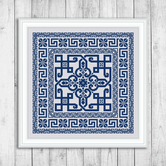 Sampler Cross Stitch Pattern, Celtic Cross Stitch Pattern, Ornament, Modern Cross Stitch Pattern, Embroidery Sampler, Instant Download PDF
