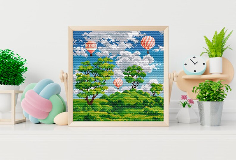 Nature Cross Stitch Pattern, Modern Cross Stitch Pattern, Summer ...