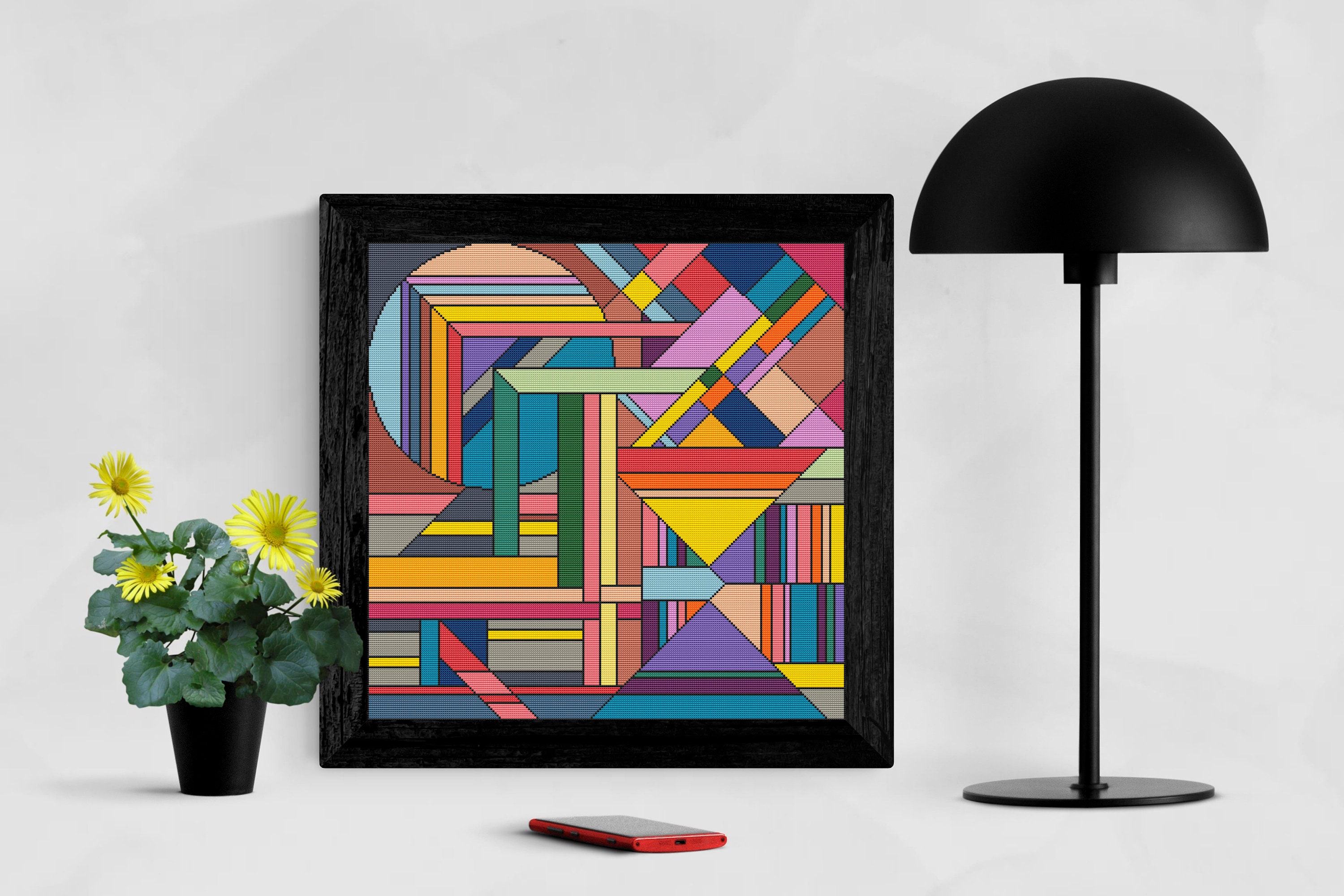 Abstract cross stitch pattern modern cross stitch pattern