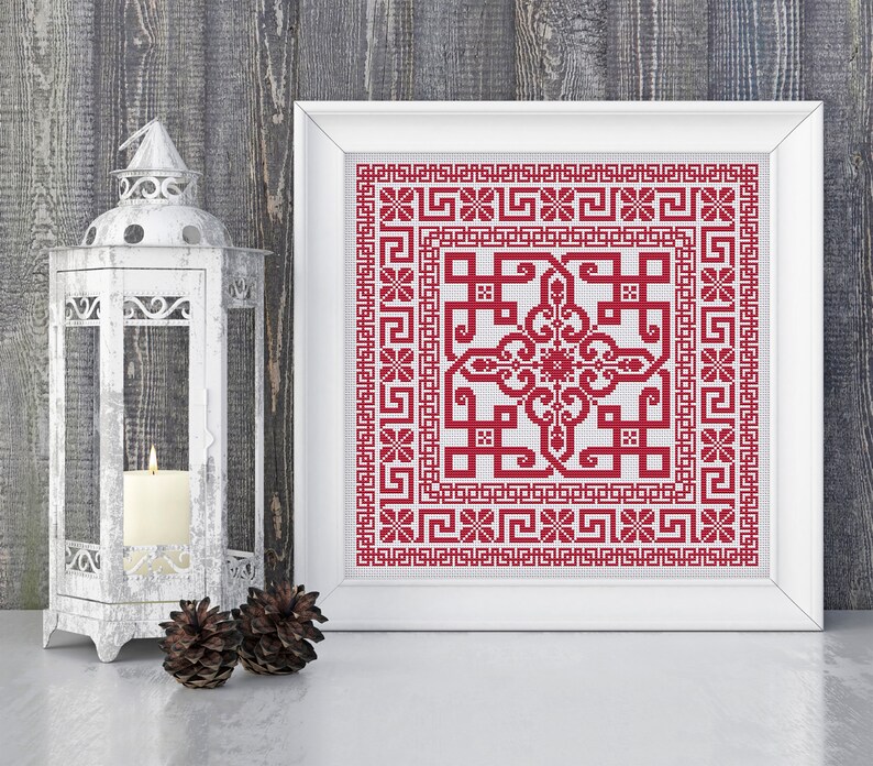 Sampler Cross Stitch Pattern, Celtic Cross Stitch Pattern, Ornament, Modern Cross Stitch Pattern, Embroidery Sampler, Instant Download PDF image 3