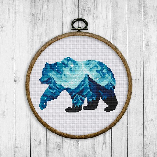 Bear Cross Stitch Pattern 5 Instant PDF Download Bear Etsy