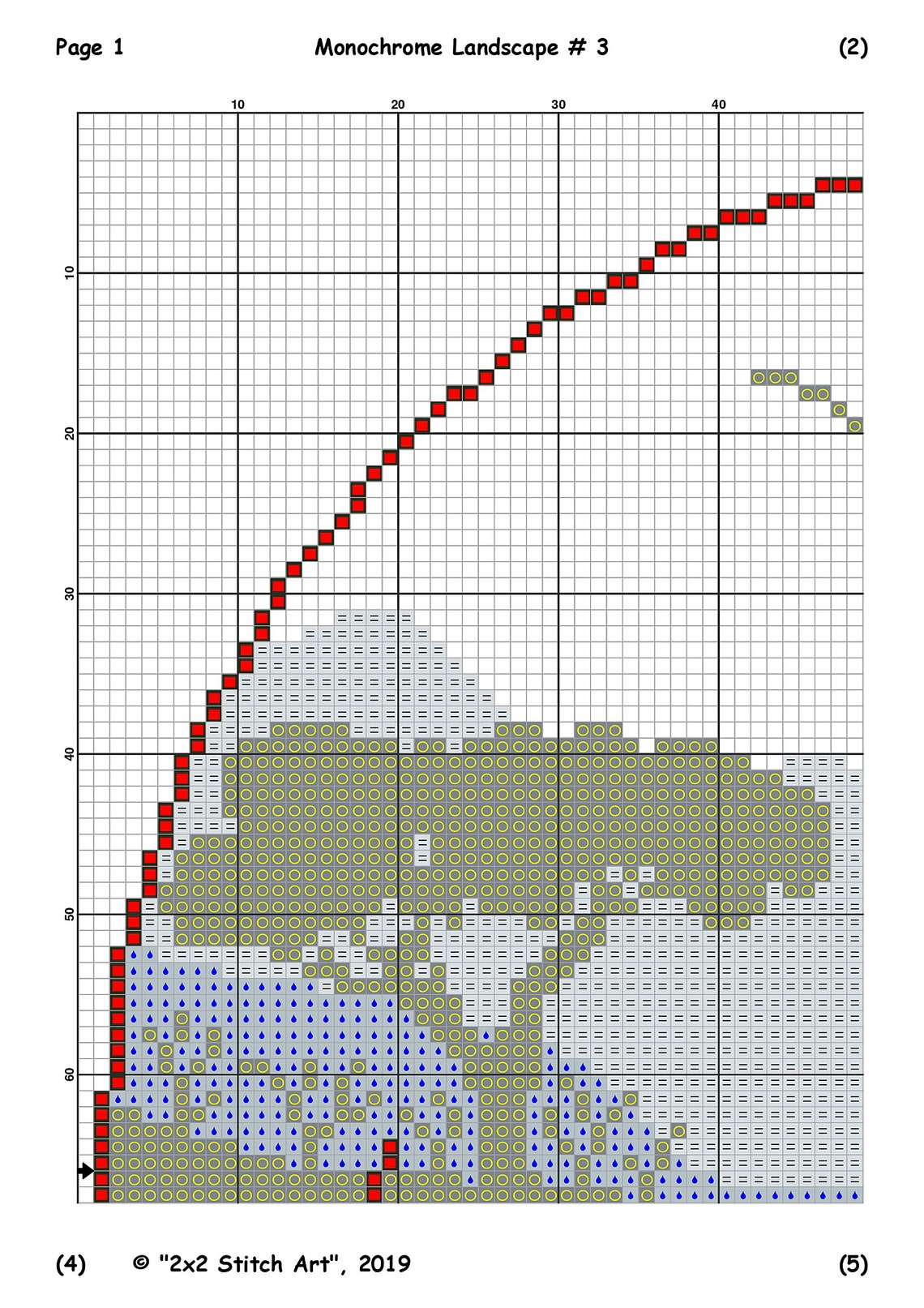 Landscape Modern Cross Stitch Pattern Nature Cross Stitch | Etsy