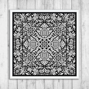 Sampler Cross Stitch Pattern, Modern Cross Stitch Pattern, Flower Cross Stitch Pattern, Monochrome Cross Stitch Pattern, Nature Cross Stitch