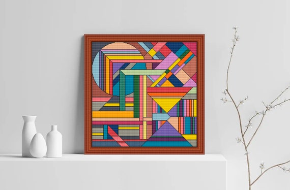 Abstract Cross Stitch Pattern, Modern Cross Stitch Pattern, Art