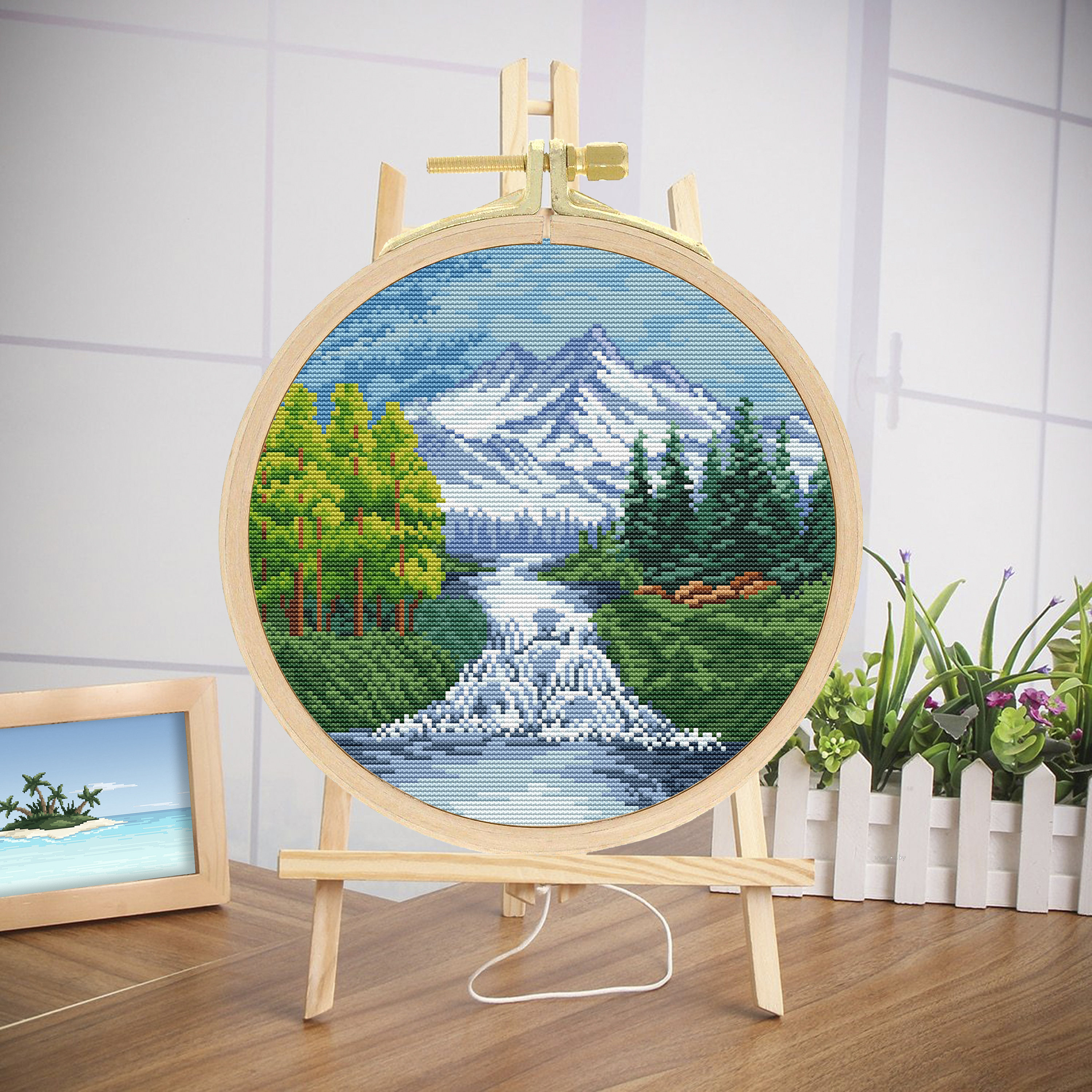 Landscape Modern Cross Stitch Pattern Nature Counted Cross Etsy