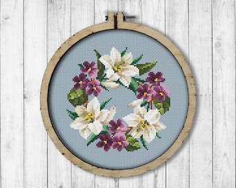 専用　クロスステッチ完成品　パープルの花のリース il_340x270.1948949473_d1o2.jpg